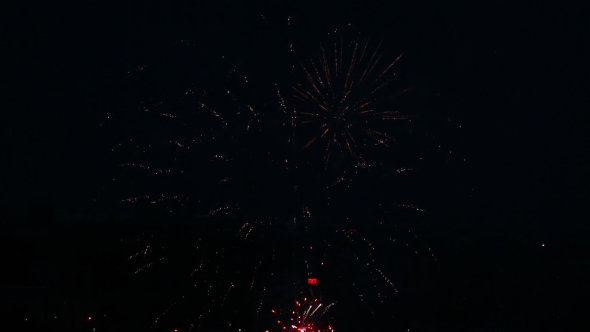 Fireworks Flashing In The Night