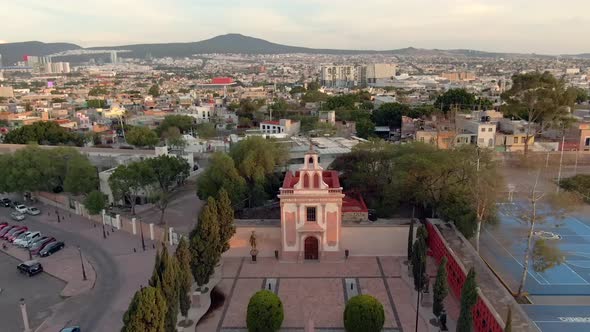 Pantheon of Illustrious Queretanos, Military Cemetery In Santiago de Queretaro, Mexico. - aerial app