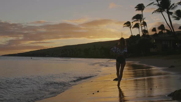 Model In The Sunset