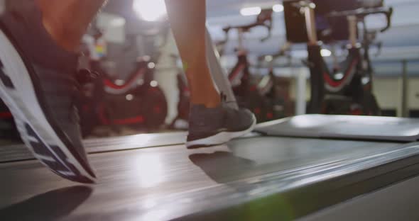 Runner on treadmill