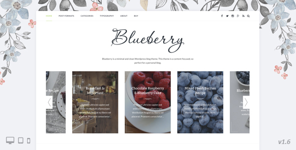 Blueberry - A Responsive WordPress Blog Theme
