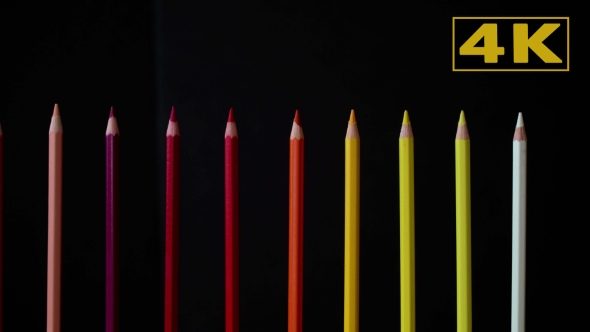 Colorful Wooden Pencil Dolly Shot alt