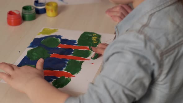 Creative Artwork Kids Therapy Painting Lesson