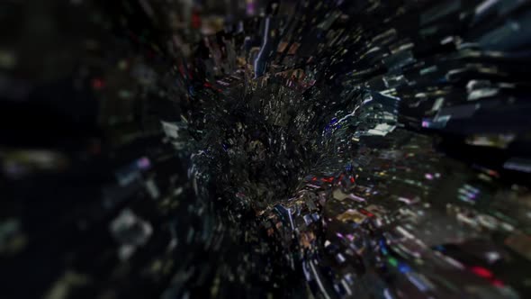 Cyberpunk Glitch Pattern Tunnel Vj Loop