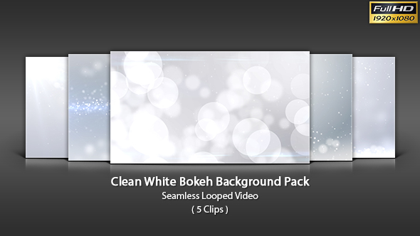 Clean White Bokeh Background Pack