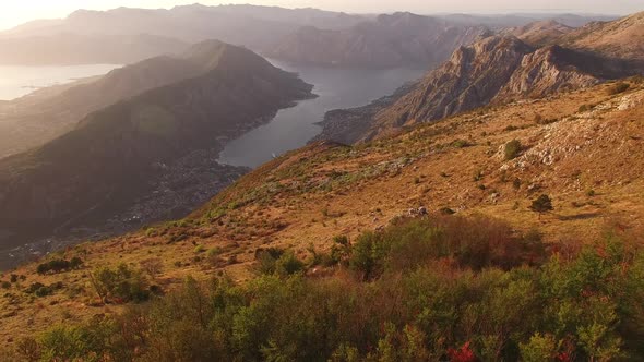 View From Mount Lovcen to the Bay Montenegro