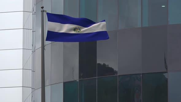 El Salvador Flag  Background 4K