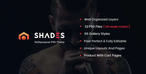 Shades - Creative Multipurpose PSD Template