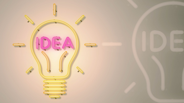 Idea Light Bulb Neon alt
