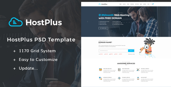 HostPlus - Hosting PSD Templates