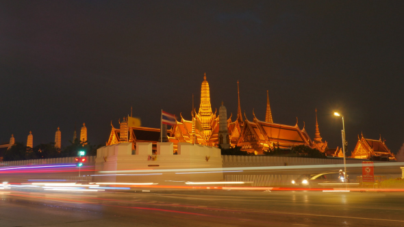 Night Traffic In Thailand