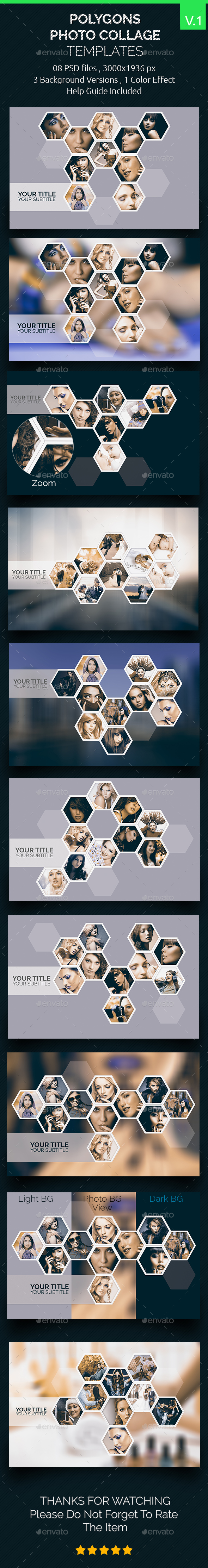 Polygons Photo Collage Templates