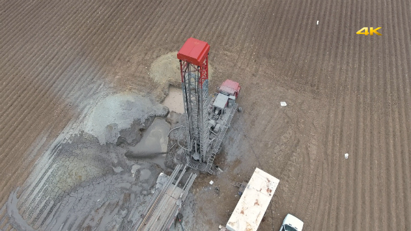 Aerial Drilling Water Rig