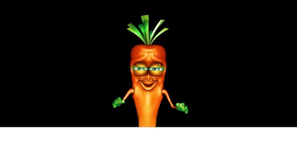 Carrot Promotion  Looped 3D with Alpha Channel