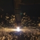 Cutting Of Metal. Sparks Fly From Laser - VideoHive Item for Sale