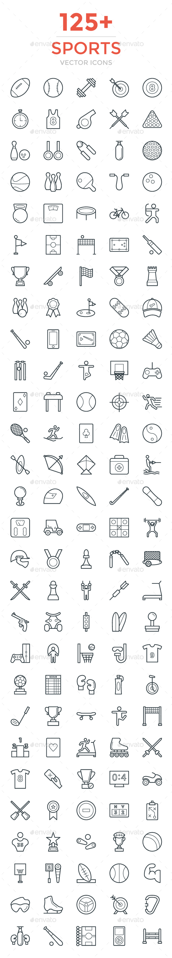 125+ Sports Vector Icons