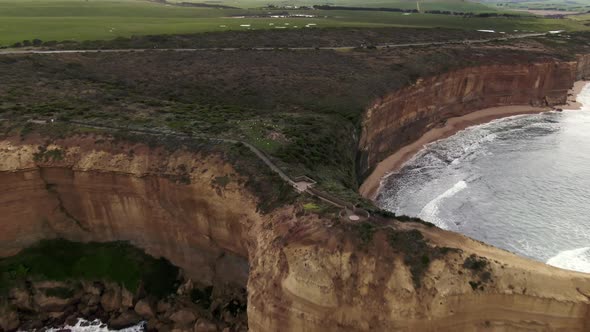 Stunning Aerial Footage of 12 Apostles along Australian Coast, the Great Ocean Road Holiday