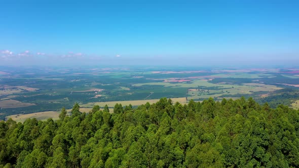 Rural landscape aerial view. Nature scenery