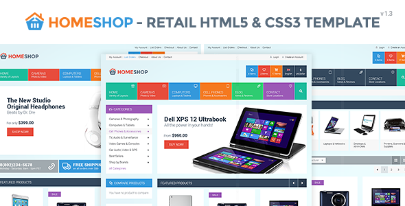 Sklep domowy - detaliczny szablon HTML5 i CSS3