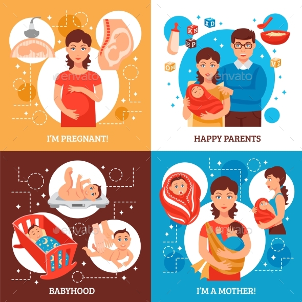 Parents Concept Icons Set