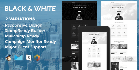 BLACK & WHITE - Multipurpose Responsive Email Template