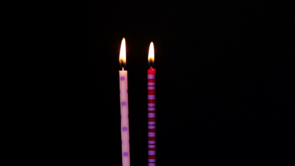 Happy Birthday Candles 2 Year, Blurred