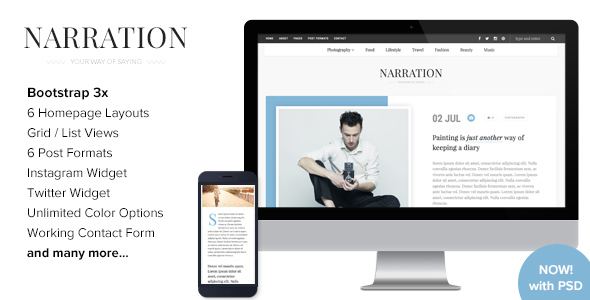 Narration - A Responsive HTML5 Blog Template