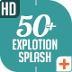Splash Explosion Fireworks Animated Shapes - VideoHive Item for Sale