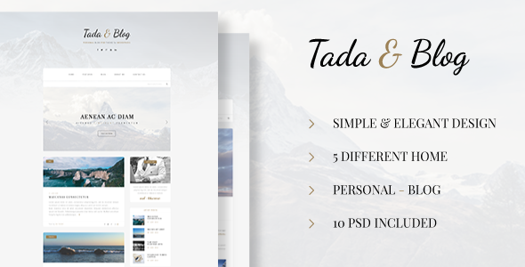 Tada & Blog - Personal PSD Template