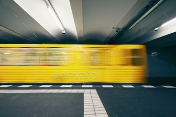 underground station of subway. Berlin, Germany