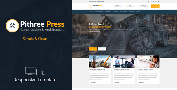 Pithree Press - Construction Business Responsive Muse Template