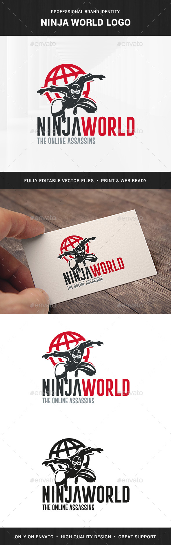 Ninja World Logo Template