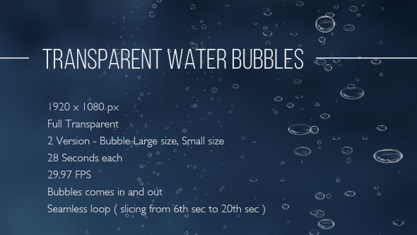 Transparent Water Bubbles – 2 Variation