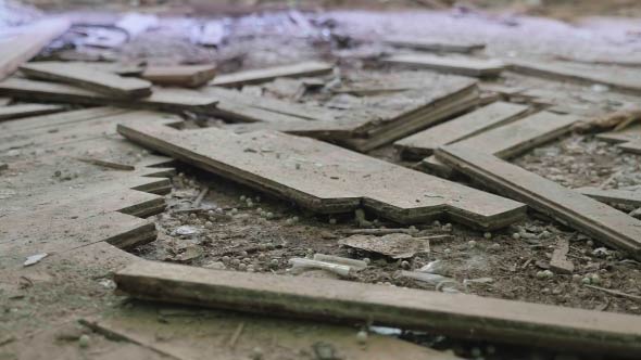 Broken Parquet in the Abandoned Hospital