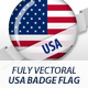 American Flag Badges - GraphicRiver Item for Sale