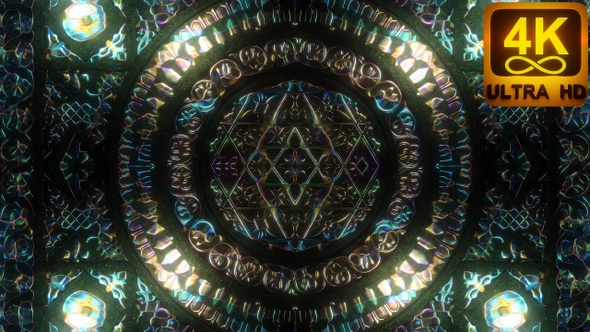 Star Of David Psychedelic Video 3D Motion Art Ancient Hebrew Symbols 4k Vj Loop Kaleidoscope Visual