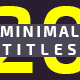 Minimal Titles And Lowerthirds Pack - VideoHive Item for Sale