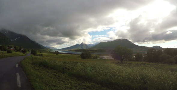 Nordic Fjord in Clouds