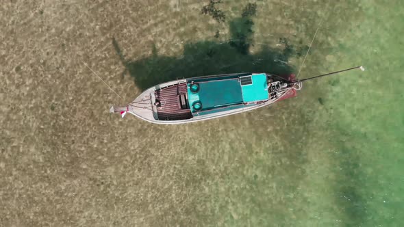 Aerial Footage of Koh Phak Bia Island in the Andaman Sea Between Phuket and Krabi Thailand