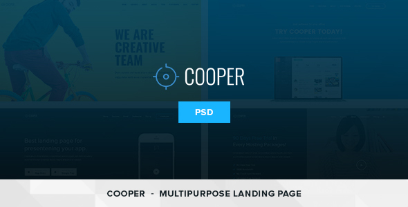 Cooper – 4 in 1 Multipurpose Landing Page PSD Template