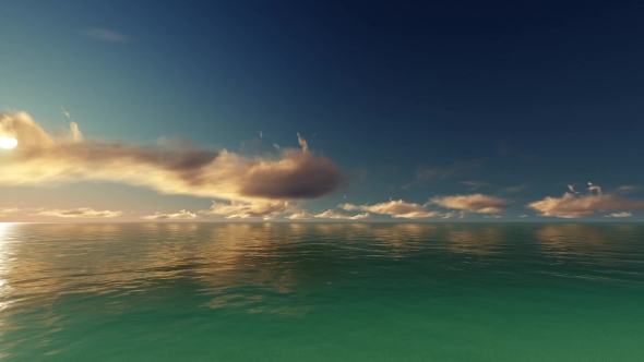 Change From Day To Night Over The Tropical Ocean