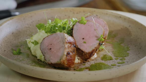 Pork meal Prepared for Serving