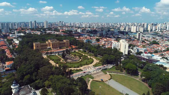 Cityscape of Sao Paulo Brazil. Stunning landscape of downtown district city.