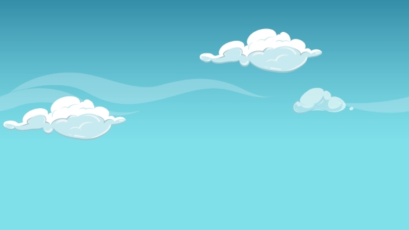 Cartoon Seamless Loop Clouds Animation