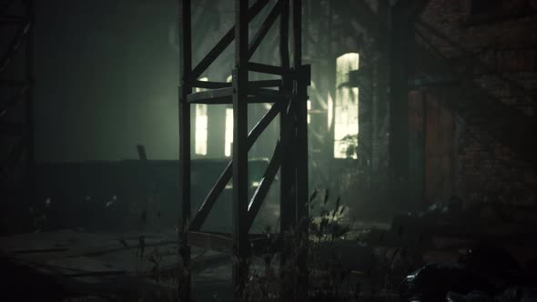 Old Brick Factory at Night alt