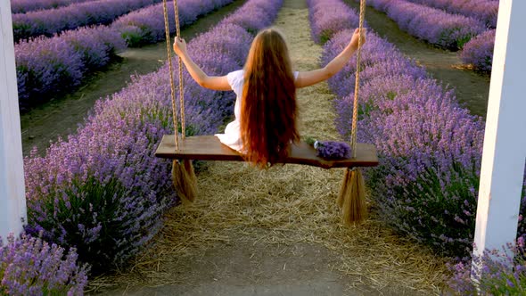 Girl Swinging on a Swing