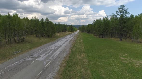 Road in Siberian Forest