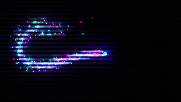 Stylized Shooting Star With Scanlines