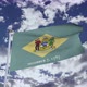 Delaware Flag With Sky 4k - VideoHive Item for Sale