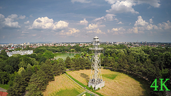 Aerial Scaffold in Green City